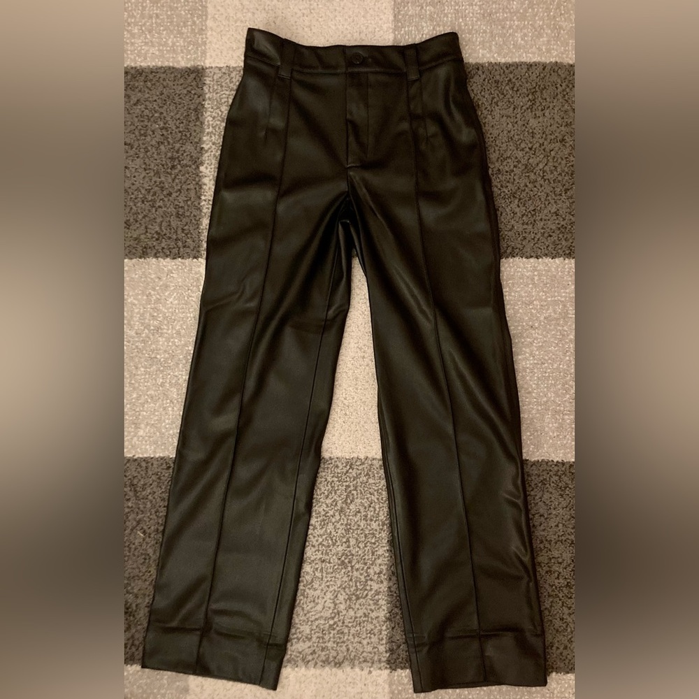 ZARA FULL LENGTH FAUX LEATHER FRANCOISE PANTS